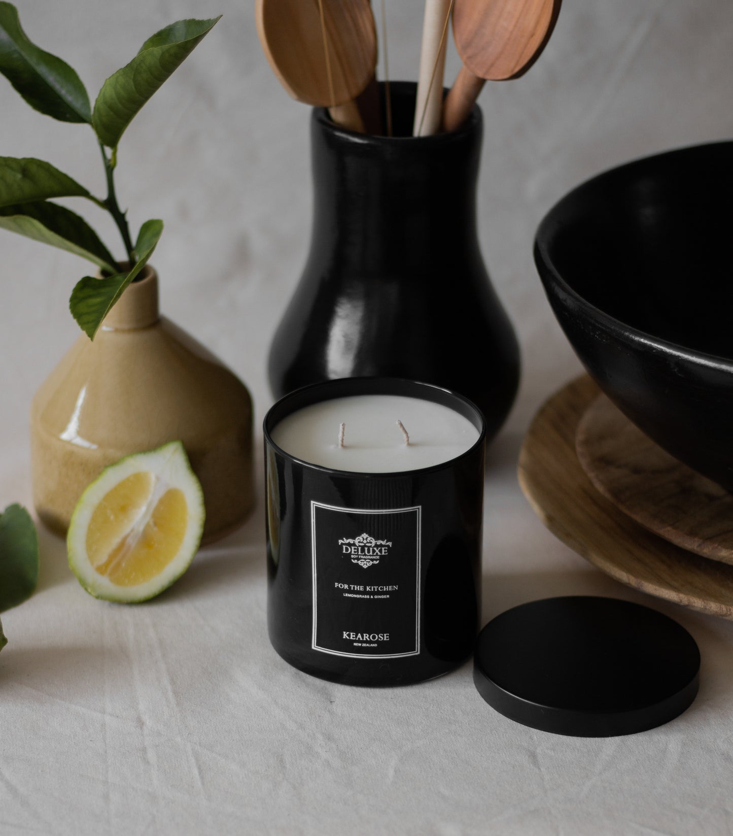 Lemongrass & Ginger - Noir Vessel Soy Kitchen Candle