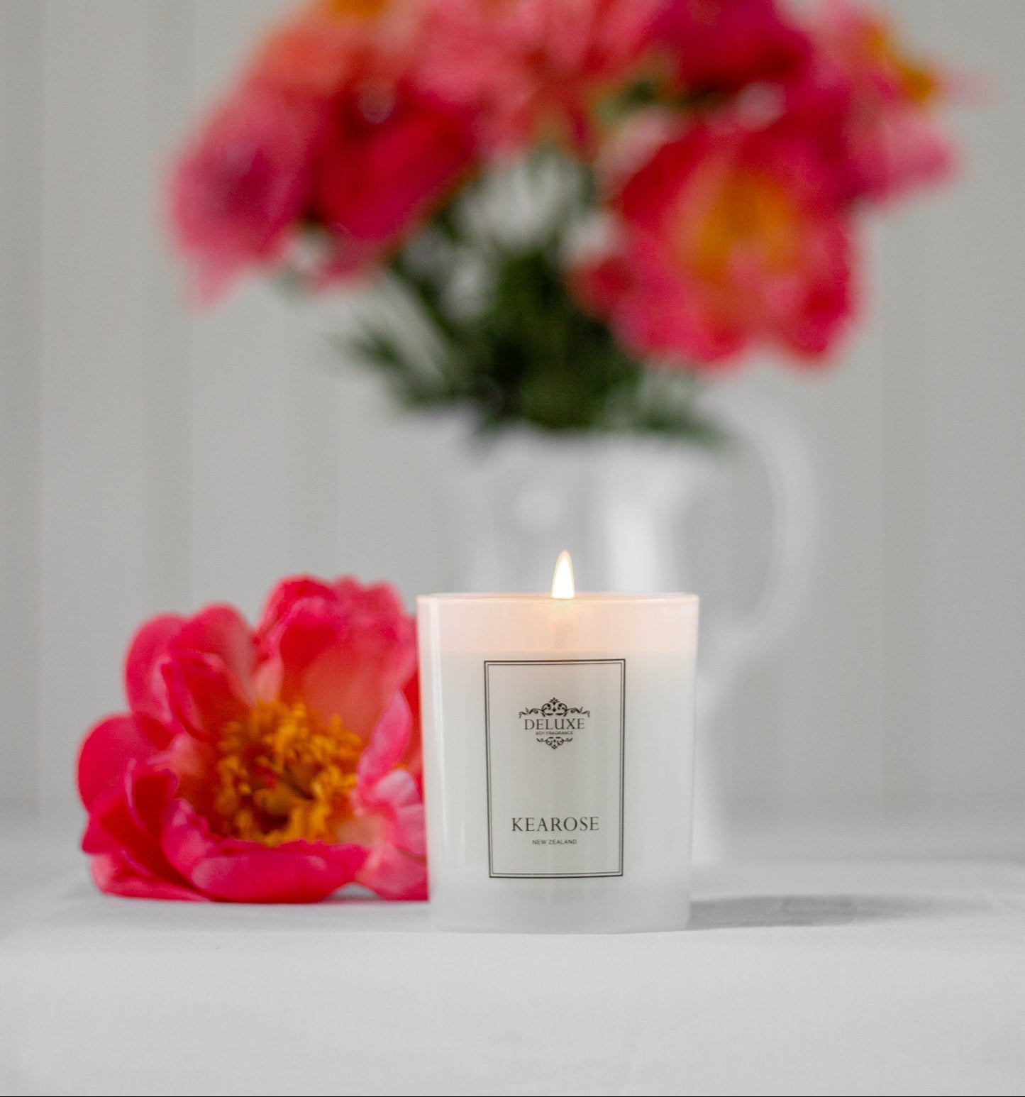 Pink Peony - Blanc Vessel Soy Candle